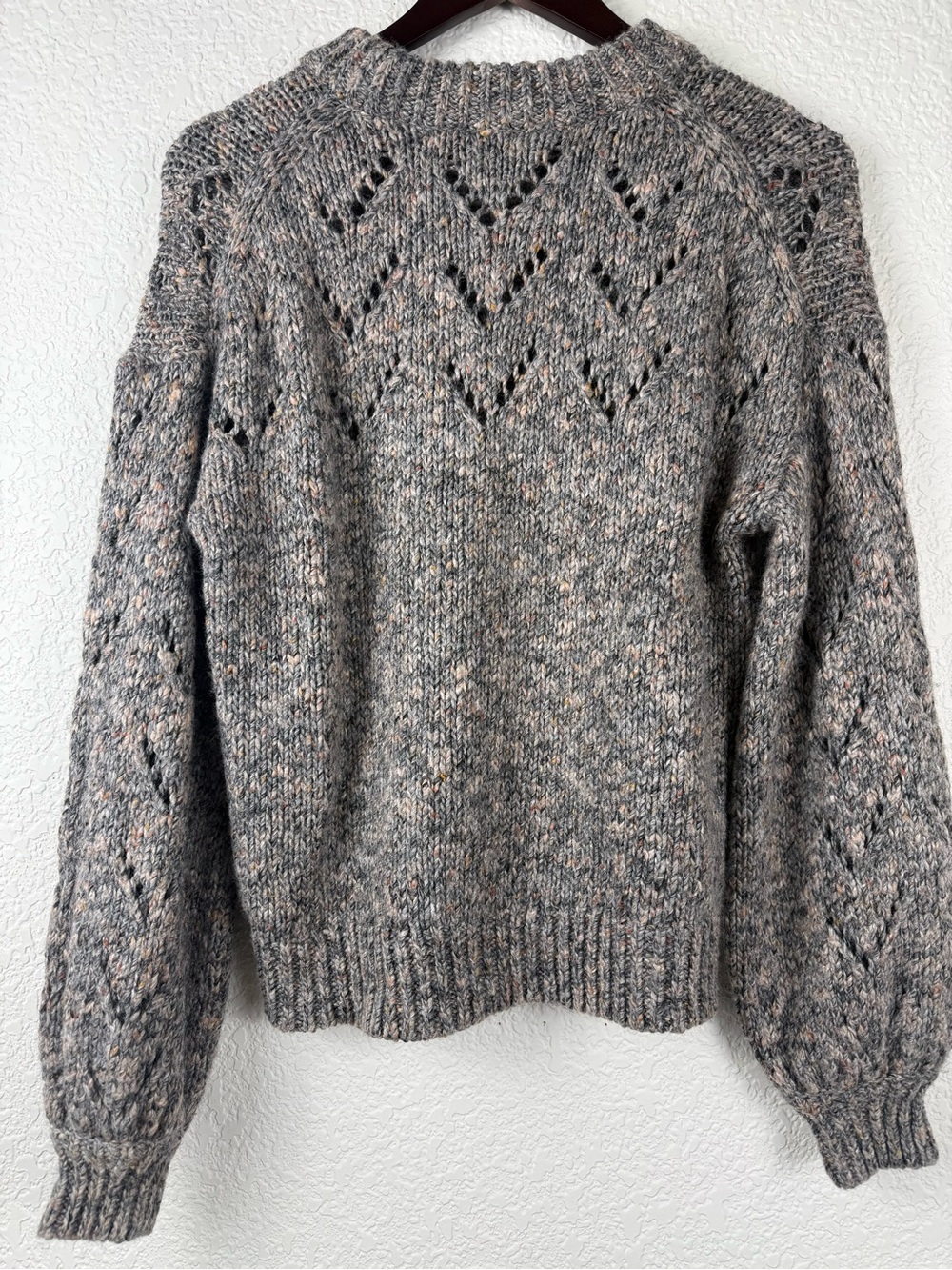 Madewell Pointelle Knit Sweater | Size Small | Wool Blend - Picture 6 of 10